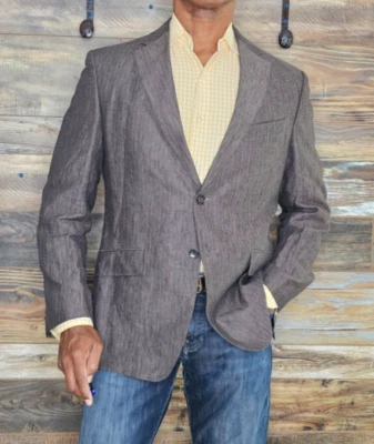 Banana Republic 100% Linen Modern Fit Dual Vent Sport Blazer Jacket 40S - Image 1 of 4