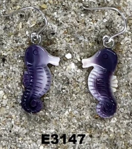 E3147 Wampum Earrings Dangle - Picture 1 of 1