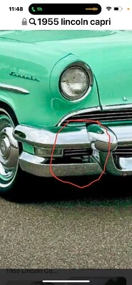 Lincoln Capri 1955 parrilla lateral inferior parachoques delantero relleno OEM de colección Rh o LH Foto 1 de 4