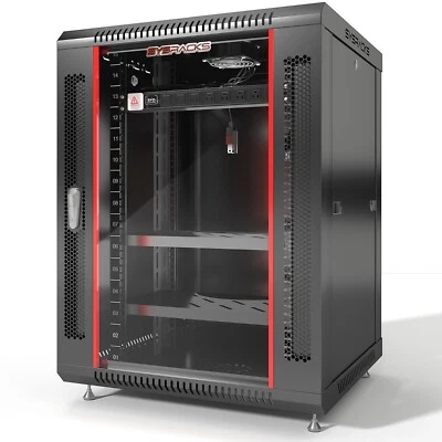 Gabinete de rack de servidor de red de datos de TI de montaje en pared para racks de 15U 24" de profundidad Foto 1 de 4