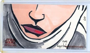 2009 Topps Star Wars Clone Wars Widevision tarjeta de boceto a color de Bruce Gerlach - Imagen 1 de 2
