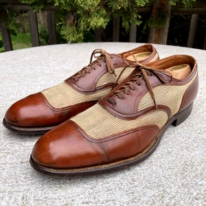 Vintage Musebeck Supreme Spectator Mesh Oxfords LeatherShoes 12 C Spade Sole - Picture 1 of 16
