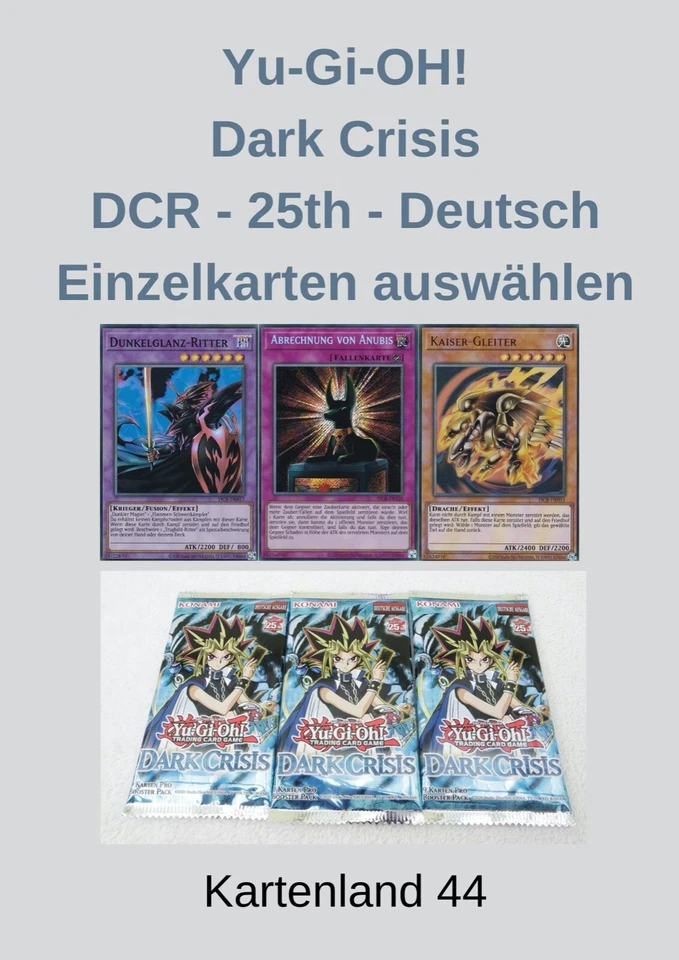 YU-GI-OH - Dark Crisis ( DCR ) - 25th Anniversary - Holo Rare Karten Auswählen - Bild 1 von 1