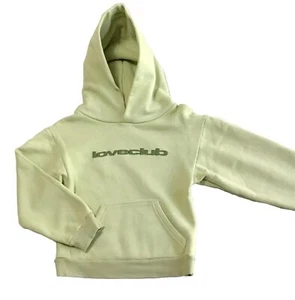 LoveClub Kids Hoodie Sweater Size 8 Light Green Hooded Sweatshirt Pull Over Guam - Picture 1 of 9