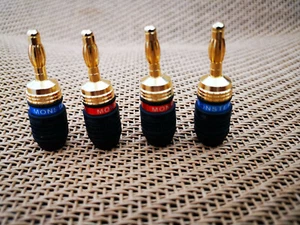 Monster Banana Quick Lock Binding Posts Connectors M Z2 Bi Wire Speaker Cable - Picture 1 of 3