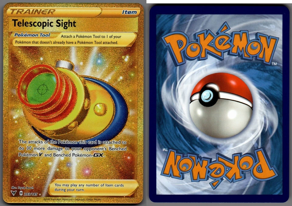 2020 Pokemon, Vivid Voltage, #203/185 Telescopic Sight, Holo Secret Rare - Image 1 of 1