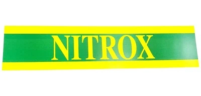 25" X 6" Nitrox Calcomanía Tanque Envoltura Buceo Aire Enriquecido Amarillo Verde Foto 1 de 4