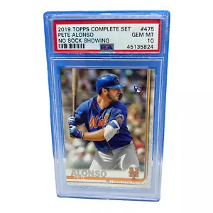 2019 Topps Pete Alonso Rookie Card PSA 10 GEM-MT #475 RC New York Mets NO SOCK - Picture 1 of 2