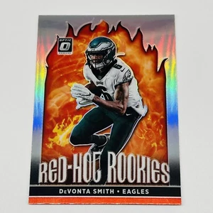 Devonta Smith RC 2021 Optic Holo Red Hot Rookies Insert Philadelphia Eagles - Picture 1 of 4