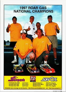 Team Serpent RC 1997 ROAR National Champs Print Ad Wall Decor - Picture 1 of 1