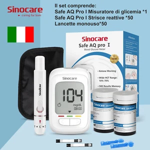 Misuratore della glicemia kit con 50 striscia Sinocare Safe AQ Pro I-mg/dl - Foto 1 di 7