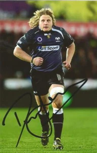 OSPREYS RUGBY UNION: DUNCAN JONES SIGNED 6x4 ACTION PHOTO+COA - Picture 1 of 1