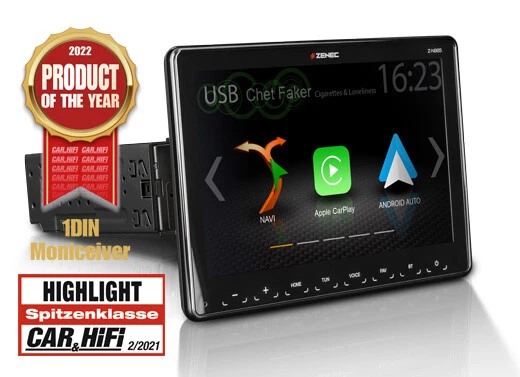 Zenec ZN965 9 Zoll - 1-DIN Radio DAB+ Bluetooth Apple CarPlay Spotify Autoradio - Bild 1 von 1