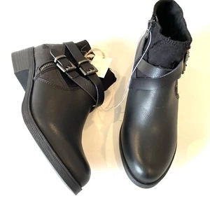 BLOWFISH NWT $70 Womens 6.5 Black Faux Leather Zip Close Ankle Bootie *59 - Picture 1 of 5