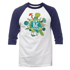 Earth Day Save The Earth Don't be Trashy 3/4 Sleeve Raglan - Picture 1 of 10