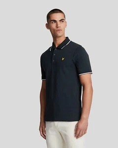Polo Lyle & Scott "SP1524VOG" Manga Corta Punta - Azul Marino/Blanco - Imagen 1 de 4