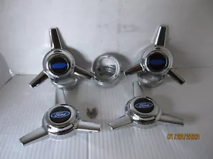4 CAPS 3 BAR SPINNERS KNOCKOFF US MAGS RAMBLER U110 U111 WHEELS BLACK/B FOR - Picture 1 of 3