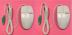 Lot of 2 NEW Vintage Compaq PS2 Beige M-S34 141189-401 Computer Mouse Trackball - Picture 1 of 2