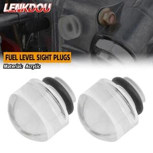 Pair of Clear Fuel Bowl Sight Plugs w/ O-Ring For Holley Carburetor - Foto 1 di 9