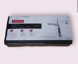 Delta Vesna Single Hole Single-Handle Bathroom Faucet SpotShield in Chrome NEW - Picture 1 of 5
