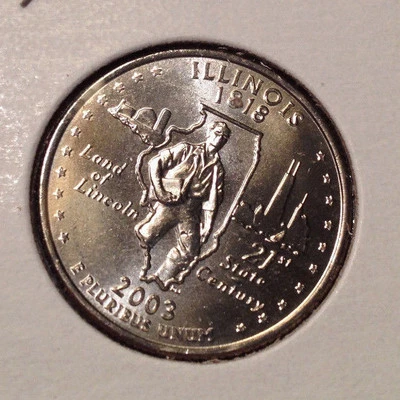 2003 P or D Illinois 50 States Quarter - Image 1 of 2