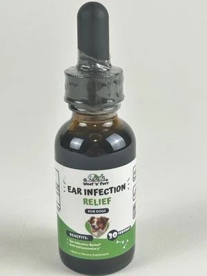 Woof ‘n’ Purr Dog Ear Infection Relief Drops 1oz | Natural, Bacon Flavor - Image 1 of 4