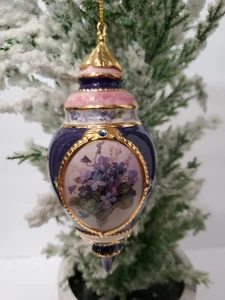 Bradford Editions Porzellan Lena Liu's Forever Blumen Ornament Veilchen Vintage - Bild 1 von 6