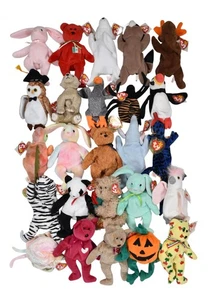 Lote de 25 Surtidos Peluche Ty Beanie Bebés Raro Oso Conejito con Etiqueta Protectores Nuevo - Imagen 1 de 4