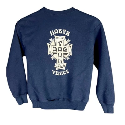 Толстовка для мальчиков Venice California Dogtown скейтбординг синяя с круглым вырезом - молодежная M - Изображение 1 из 4