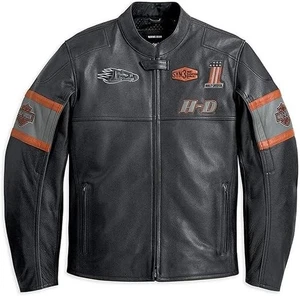 Harley Davidson Men's Black Screaming Eagle Jacket Real Cowhide Leather Jacket - Picture 1 of 4