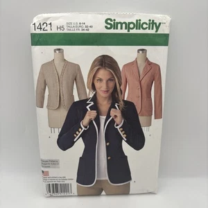 Chaqueta Simplicity Misses' Patrón 1421 Talla 6-14 SIN CORTAR - Imagen 1 de 3