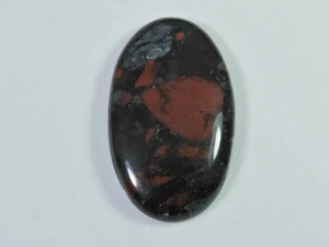 Natural Bloodstone Palm Crytsal 44Cts. Oval Cabochon Loose Gemstone 22X36MM L901 - Picture 1 of 9