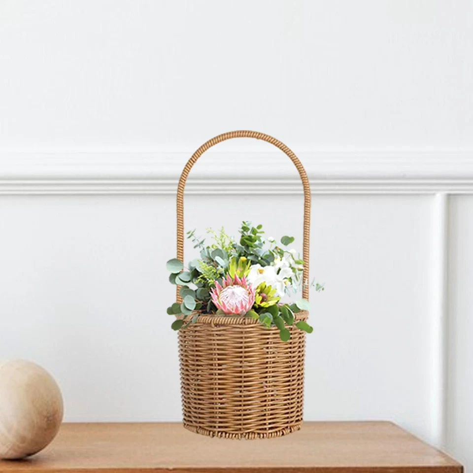 Handwoven Hand Basket Arrangement Basket Organizer Basket Reusable Decoration - Image 1 of 1