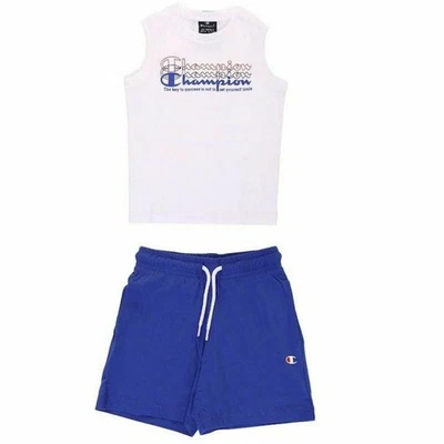 Conjunto Deportivo para Niños Champion Blanco 2 Piezas Azul - Imagen 1 de 4