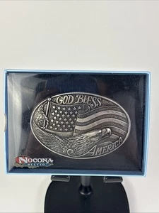Águila americana Nocona Western para hombre God Bless America. Nuevo - Imagen 1 de 2