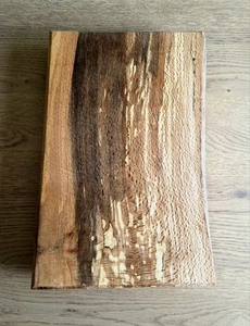 Live Edge Spalted Beech Chopping Board Solid Wood James Martin Style Rustic - Picture 1 of 6