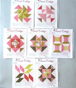 Juego de 7 bloques de tela precortada JoAnn FRENCH COTTAGE listo para 2 coser - Imagen 1 de 10