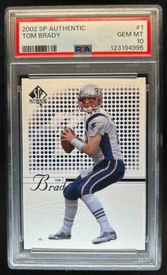 Подлинная карточка 2002 SP Tom Brady No1 Patriots PSA 10 - Изображение 1 из 2