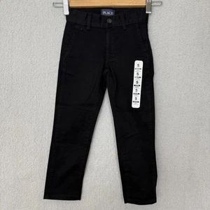 The Children's Place Chino Pants Boy's Slim (20x18.5) Fit Black Stretch NWT - Picture 1 of 9