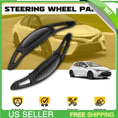 Palanca de cambios de volante de fibra de carbono para Toyota Camry Corolla 2019-2025 2x Foto 1 de 4