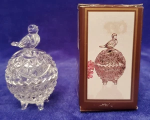 Vintage Hofbauer Crystal Byrdes Collection 4 Footed Birds Original Trinket Box - Picture 1 of 3