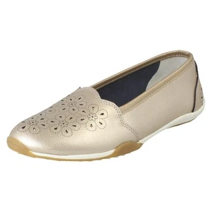 Ladies Down To Earth Flower Punch Details Casual Shoes "F8R0576" - Picture 1 of 37