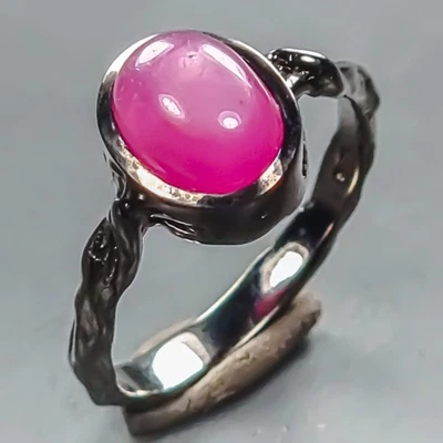 Handmade Star Ruby Ring 925 Sterling Silver Size 5 /R440659 - Image 1 of 4