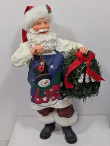 Departamento 56 Posibles Sueños Santa Sosteniendo Corona y Adorno Raro Coleccionable - Imagen 1 de 5