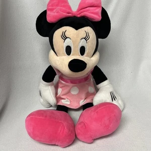 Disney Bebé Rosa 18” Minnie Mouse Peluche Juguete Grande 2023 Rosa Vestido - Imagen 1 de 5