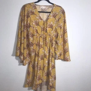 Band of Gypsies Ella Kleid Bohemian Blumenmuster V-Ausschnitt Größe Small - Bild 1 von 11