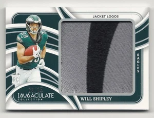 2024 Immaculate - Logotipos de chaqueta de novato/25 Will Shipley Philadelphia Eagles (RC) - Imagen 1 de 2