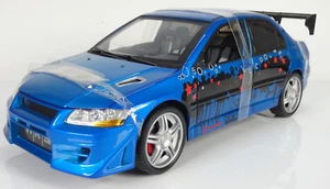 Mitsubishi Fast Furious Tokyo Drift 1:18 Lancer Evo 7 VII Toy Car Blue Rare - Picture 1 of 24