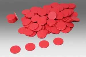 Spielchips rot (100 Stück) aus RE-Plastic® Zählchips Wissner - Picture 1 of 3