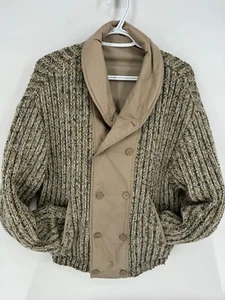 VTG McGregor 60s Gray Wool Blend Jacket Cardigan Coat Pockets Reversible Sz 48 M - Picture 1 of 19